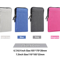 6.7"~7.2" inch Waterproof fabric Pouch Bag Sleeve Case For Asus ROG Phone II ZS660KL Cover ROG Phone 2 rog2 zipper card slot bag
