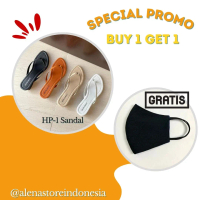 [BELI 1 GRATIS 1] ALENA Sandal Wanita Hak Tahu 2cm Tali Jepit Cewek Kekinian Elegan Terbaru HP-1 + M