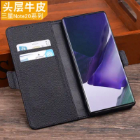 Luxury Genuine Real Leather Wallet Phone Cases For Samsung Galaxy Note 20 10 Note20 Ultra Note10 Plus Phone Bag Card Slot Pocket