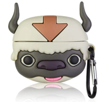 3D Cute Cartoon Big Black Bull Silicone Case For Airpods Pro Wireless Earphone Box Cover For Apple Airpods 1/2 Coque