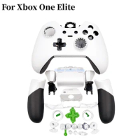 1set Replacement For Xbox One Elite Controller Back Cover Front Case Rubberised Grips Swap Thumbstick LBRB Button Shell Kits