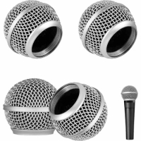 Metal Replacement Microphone Grille Replacing Detachable Protective Wired Wireless Build-in Sponge Mic Head