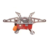 Mini Camping Durable Gas Butane Stoves Outdoor Barbecue Lightweight Portable Folding Gas Stove Burner With Plastic Box