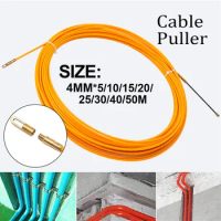 4MM 5-30M Fiberglass Wire Cable Puller Fish Tape Reel Conduit Ducting Rodder Pulling Puller Lead Wire Guide Device Cable