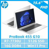 HP 惠普 ProBook 455 G10 商用筆電(R7-7730U/16G/512G SSD/15.6 /W11P)