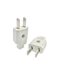 AU US American 2 Flat Pin AC Electric Power Male Plug Female Socket Outlet Adapter Wire Extension Cord Plug Adaptor