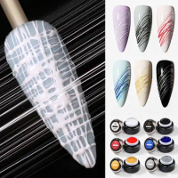 AS Spider Wire Gel Nail Polish 5ml Flower Drawing Painting Gel Creative Point To Line Nail Art Gel Polish Varnish