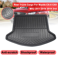 Cargo Liner Boot Tray Rear Trunk Cover Matt 2nd Mat Floor Carpet Kick Pad Mud Non-slip Mat For Mazda CX-5 CX5 MK2 2017 2018 2019