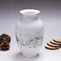 chinese classical ceramic vase, chinese painting small vase for decoration