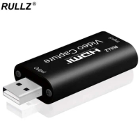 Original Rullz 4K HDMI Capture Card USB 1080P Game Capture Device for Video Recording PC Android Phone Streaming Live Broadcast