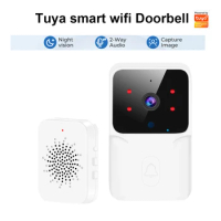 Tuya Smart WiFi Video Doorbell Wireless 480P Camera Smart Home Door Bell WiFi Intercom With Night VIsion Phone Real Time Notice