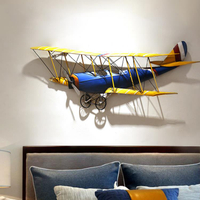 美式復古壁飾飛機鐵藝模型酒吧牆上牆壁掛件牆面掛飾工業風裝飾品 全館免運