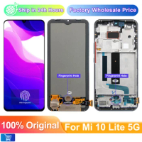 Original For Xiaomi Mi 10 Lite 5G lcd Display 10 Touch Screen Assembly Replacement For mi10 Lite 5G M2002J9G Screen Replacement