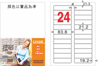 【龍德】LD-889-T-C A4透明護貝膜標籤(不可列印) 21.2x83.8mm