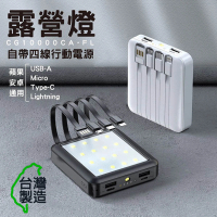【MINIQ】露營燈LED照明/自帶四線行動電源(台灣製造)