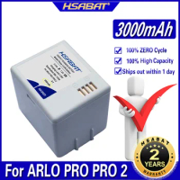 HSABAT A-1 3000mAh Camera Battery for ARLO PRO / PRO 2 Security Camera VMA4400 VMS4230P NETGEAR Batteries