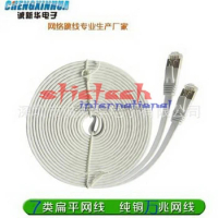 by dhl or ems 100pcs Network Cable 15M/20M/30M Ethernet Cable Cat7 RJ45 M/M Flat Shielded Twisted Pair Internet Lan