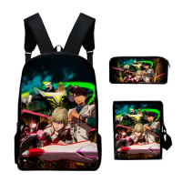 Hip Hop Youthful TIGER &amp; BUNNY 3D Print 3pcs/Set Student Travel bags Laptop Daypack Backpack Shoulder Bag Pencil Case