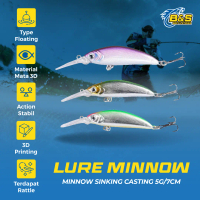 Umpan Minnow lidah Panjang 5g / 7cm minnow sinking Umpan pancing Casting MN088