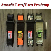 Huami Sport Nylon Loop Strap For Amazfit T-rex Watch Band for Xiaomi Huami Rugged Bracelet Amazfit Trex Pro Accessories