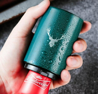 開酒器 不銹鋼啤酒開瓶器按壓式個性創意起瓶器森啟瓶神器可定制