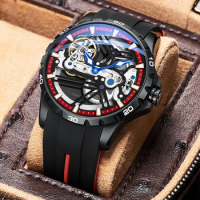 AILANG watch new double-sided hollow brand authentic men's automatic mechanical watch brand new fashion men's watch