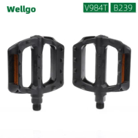 Wellgo Mountain Bike Nylon Double Sealed Bearing Pedal High Strength Non-slip Pedal MTB Road Bike Pedal Riding Accessories