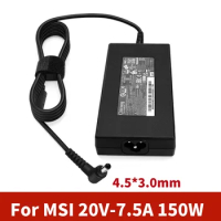 150W 20V 7.5A Laptop Charger For MSI GL66 GL76 GF66 GF76 15M Crosshair 15 17 Sword 15 17 MS-1561 MS-1562 A18-150P1A Power Supply