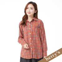【betty’s 貝蒂思】蘇格蘭格紋襯衫(磚橘色)