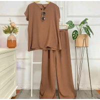 setelan crincle terbaru Crinkle Airflow Baju Celana