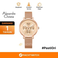 Jam Tangan Wanita Alexandre Christie Passion AC 2A55 BF BRGRG Ladies Rose Gold Stainless Steel Mesh 