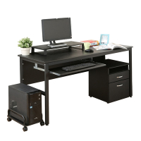 DFhous頂楓150公分電腦桌+1鍵盤+主機架+活動櫃+桌上架150*60*76