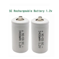 30Pcs SC 3400mAh Rechargeable Battery Sub S C 22420 with An Extension Cord Processed Into Tools Bosch Hitachi Dewalt for Power