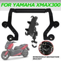 For Yamaha XMAX300 X-MAX XMAX 300 2021 2022 Motorcycle Accessories Smart Phone GPS Navigation Mount Windshield Adapter Holder