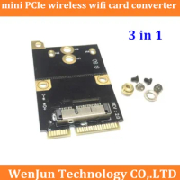 multifunctional 3 in 1 MINI PCI-Express PCIe to wireless wifi card Adapter Card BCM94360CS BCM94331CD BCM94331CSAX