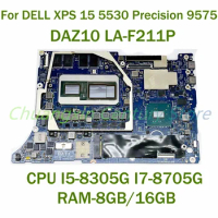 For DELL XPS 15 5530 Precision 9575 Laptop motherboard DAZ10 LA-F211P with CPU I5-8305G I7-8705G RAM-8GB/16GB 100% Tested Work