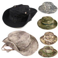 Tactical Airsoft Sniper Camouflage Bucket Boonie Hat Nepalese Cap SWAT Army Panama Military Hiking Multicam Man Sun Cap