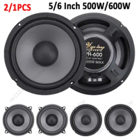 5/6 Inch Auto Audio Full Range Frequency Subwoofer Speakers 500W 600W Car Subwoofer Stereo for Vehicle Automobile