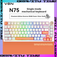 Vgn N75 Customized Mechanical Keyboard 75% Layout Gaming Keyboard Metal Knob Rgb Mechanical Keyboard