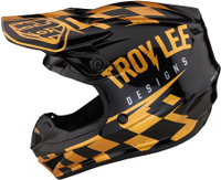 LZD Troy Lee Designs SE4 Polyacrylite Race Shop Black Gold Helmet Size Medium