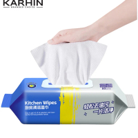 80pcs Kitchen Cleaning Wipes Strong Decontamination Kitchen Wipes Degreasing Lap Pembersih Dapur siz