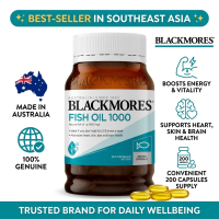Blackmores Fish Oil 1000mg Original Flavor 200 Kapsul | Minyak Ikan Salmon & Tuna Liar | Bantu Mence