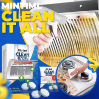 2022 New Ouhoe Clean It All Effervescent Tablet Kitchen Heavy Grease Cleaner Range Hood Stove Oven Grease Stain Foam Detergent