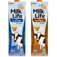 Susu Milk Life susu UHT 1 liter Full Cream ( ds bgr ) KARTON FULL CREAM