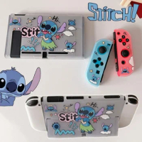 Disney Stitch Case for Nintendo Switch OLED Controller Accessories Cute Protective Shell NS Game Host Console Joycons Soft Cover