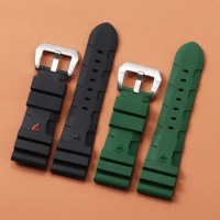 Soft Rubber Watch Band for Panerai SUBMERSIBLE PAM 111 441 386 Silicone 26mm Men Watch Strap Watch Accessories Watch Bracelet