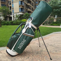 DEZENS High Quality Fashion Golf Stand Bag PU Waterproof Golf Bag with Transparent top cover Golf Caddy Bag