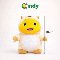 Cindy Boneka Nailong Animal Hoodie Mainan Mewah Costume Changing Lucu Lembut Karakter Dino Kuning Br