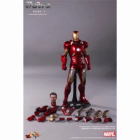 Goods in Stock Original HotToys HT MMS185 Iron Man 1/6 The Avengers MK7 Authentic Collection Movie Character Action Model Toys