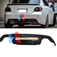 Real Carbon Fiber Rear Diffuser Bumper Lip For BMW 5 Series E60 M5 Auto Tuning Spoiler 2004-2010 Bumpers Car Styling
